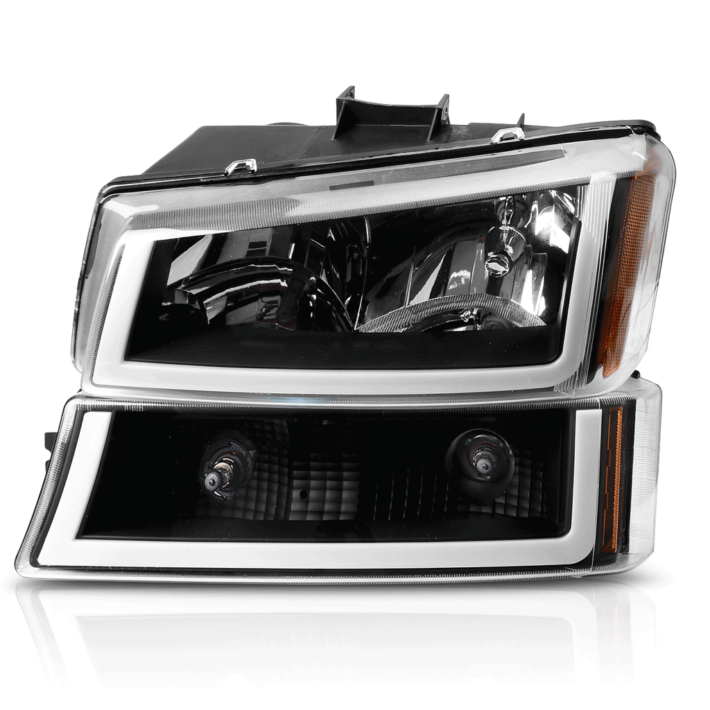 Headlights Assembly For 2003-2006 Chevy Silverado Avalanche 1500 Amber Reflector Headlights Assembly For 2003-2006 Chevy Silverado Avalanche 1500 Amber Reflector