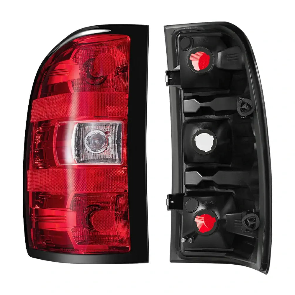 2007-2013 Chevrolet Chevy Silverado GMC Sierra Tail Light Assembly - Driver + Passenger (Left + Right) Set Flashark