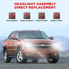 2007-2013 Chevy Silverado 1500 / 2007-2014 Silverado 2500 3500 Headlight Assembly | Hawkglow