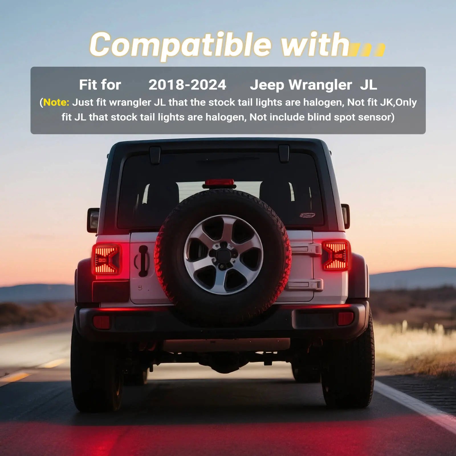 Hawkglow LED tail light assembly for Jeep JL 2018–2025