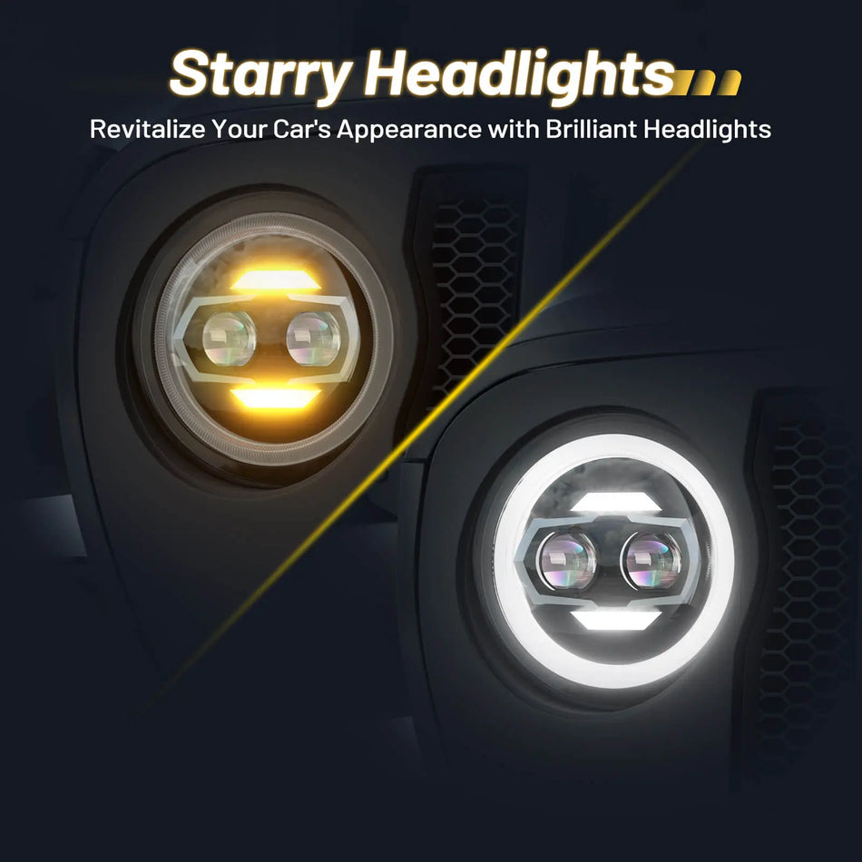 For 2018-2025 Jeep Wrangler 9 Inch LED Headlights Assembly Pair