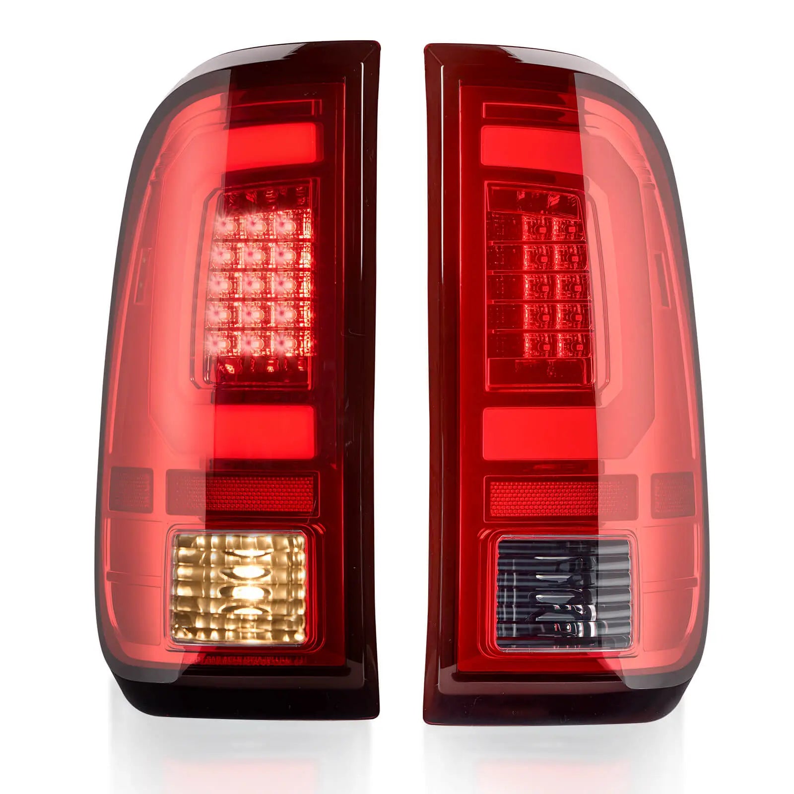 Fit 2008 - 2016 Ford F250 F350 F450 SD Super Duty Shape LED Red/Black Smoke Tail Light | Hawkglow