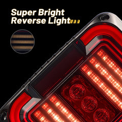 Close-up of the reverse light of Jeep JK LED Tail Lights