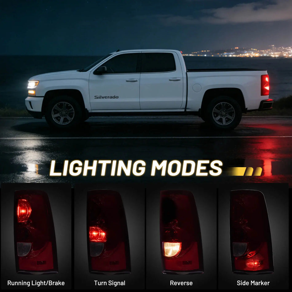 For 2003-2006 Chevy Silverado 1500/2500/3500 Tail Light Assembly Pair
