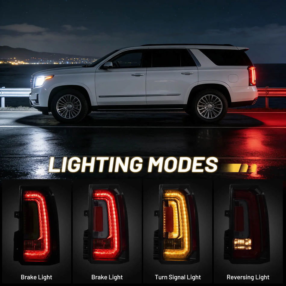 For 2015-2020 GMC Yukon/Yukon XL Denali SLE SLT LED Tail Light Assembly Pair