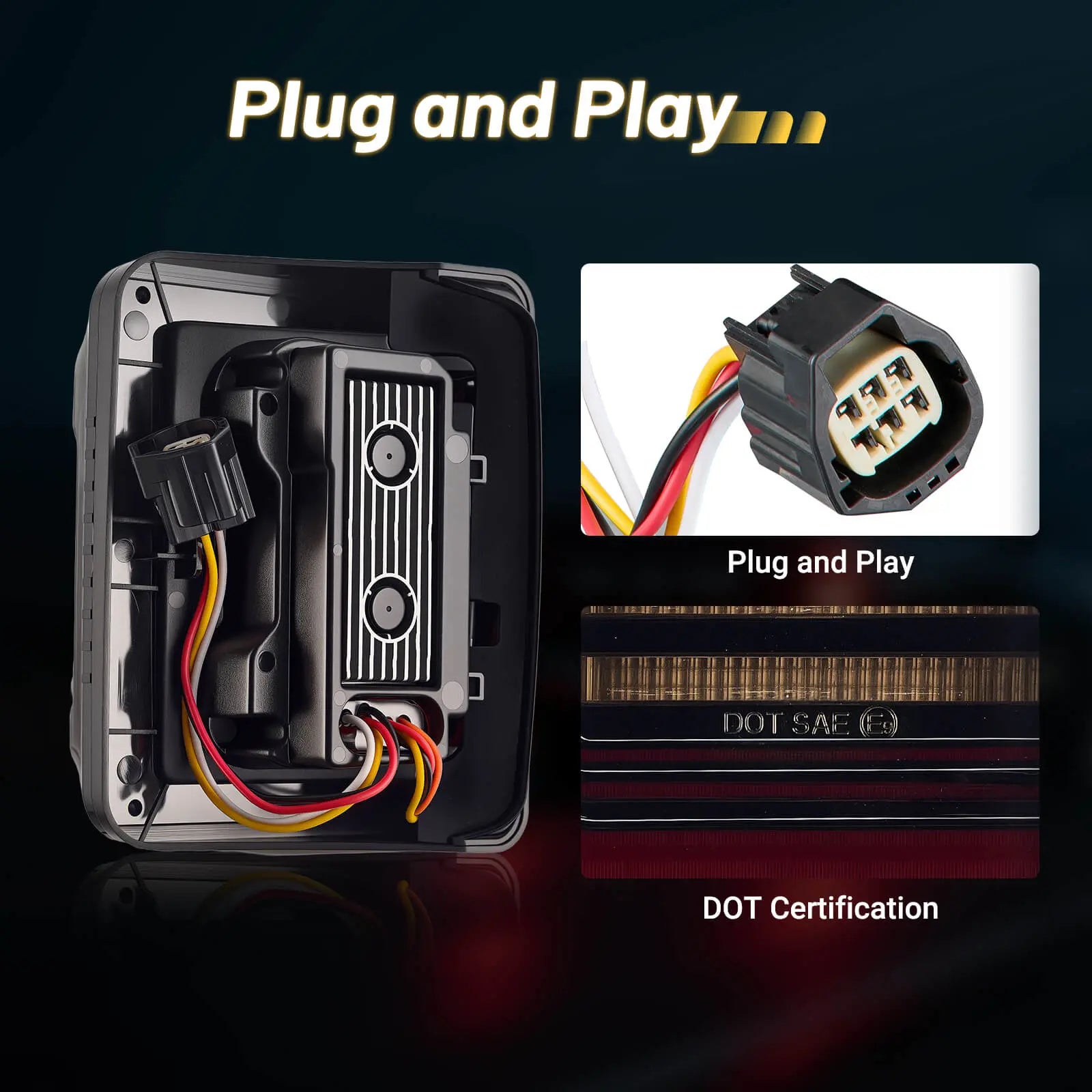 Plug and Play jeep jk jku led tail lights​