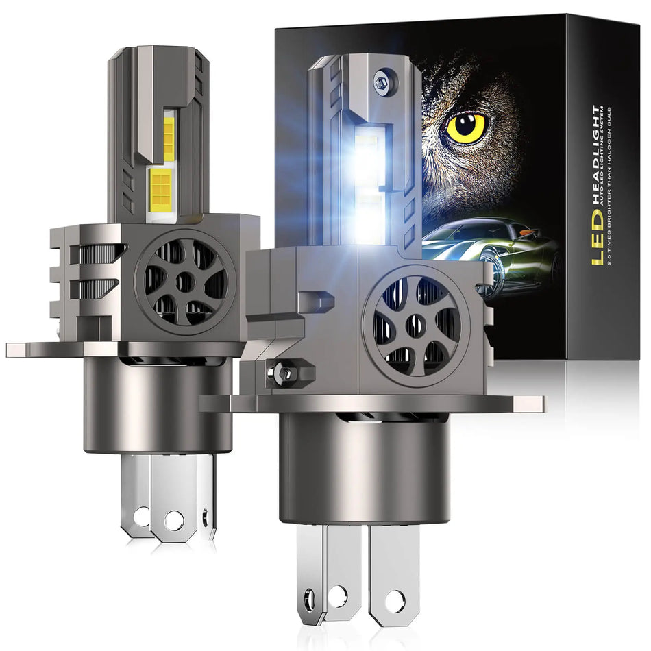 S550 H4/9003/HB2 LED Headlight Bulbs 130W 6500K White IP68 2 Pcs