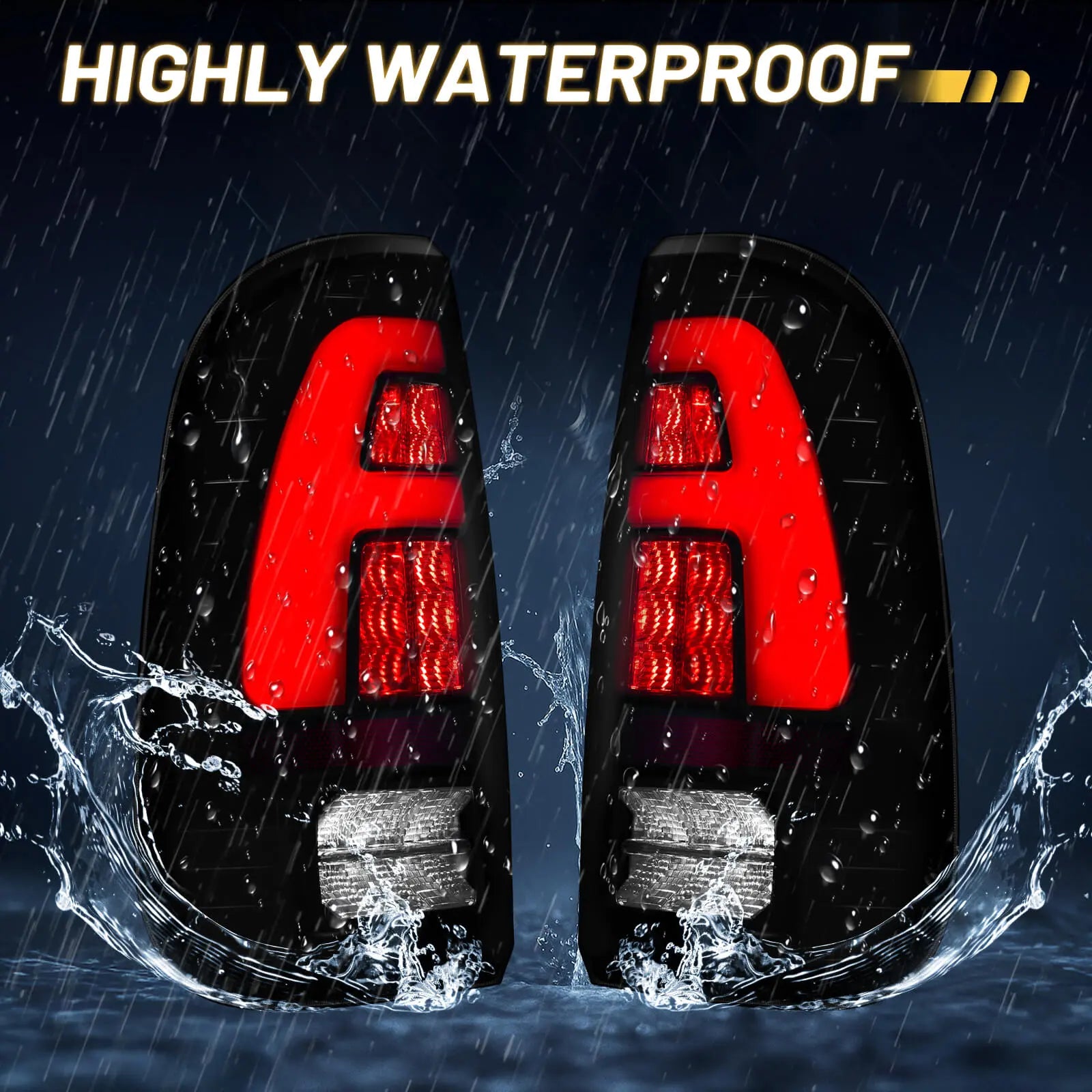 Fit for 2008-2016 Ford F250 F350 F450 LED Taillights , New Upgrade F Fashion Style, Rear Brake Stop/Reverse Lights/Running Lights/Turn Signal Tail Lamp (2PCS, Passenger & Driver Side) | Hawkglow