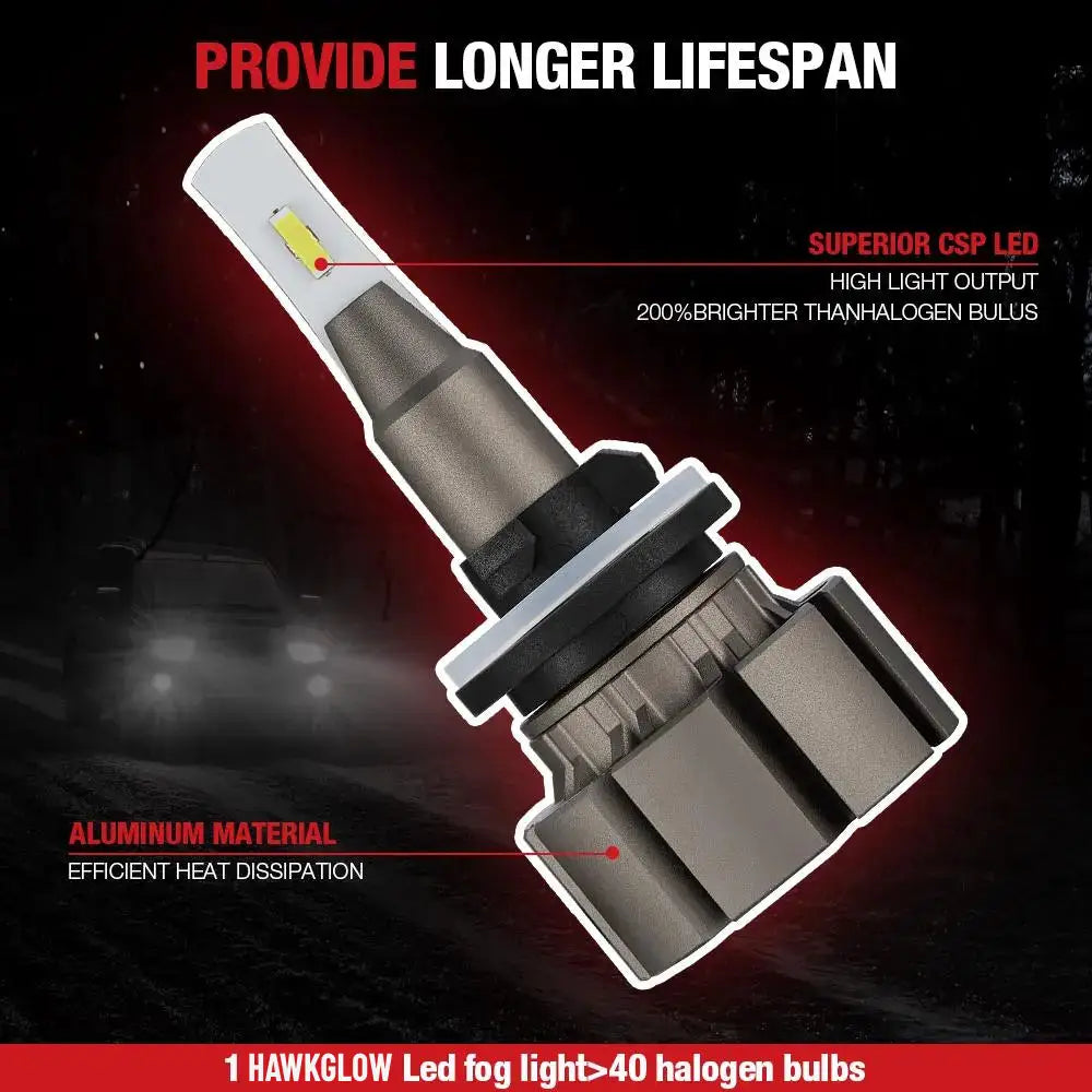 LF1 881 LED Fog Light Bulbs 6500K 5500LM 2Pcs | Hawkglow