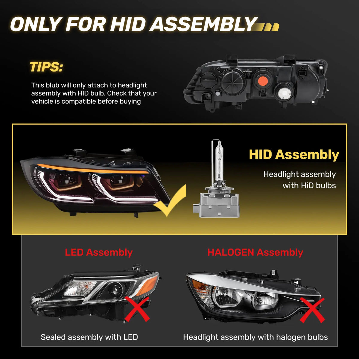 d3s led headlight bulb compatibility tips