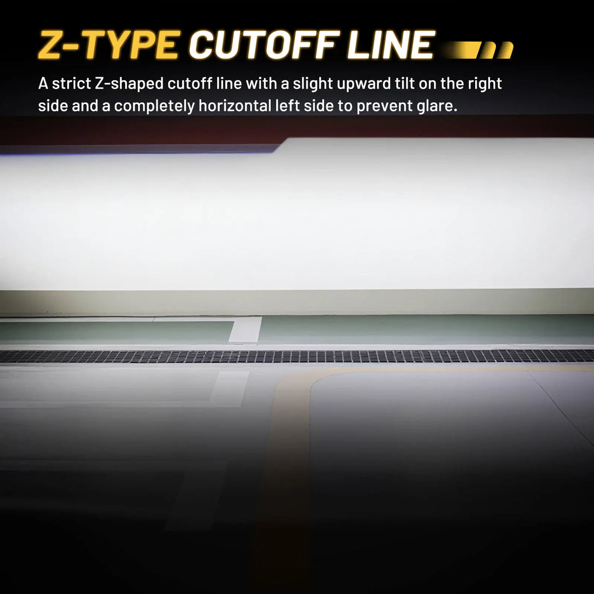 The clean Z-shaped cutoff line of this 2012 f150 headlights replacement, designed to prevent dazzling oncoming traffic and improve safety.