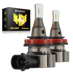 LF1 H11/H8/H16 LED Fog Light Bulbs 6000K 5500LM White 2Pcs | Hawkglow