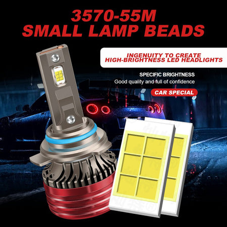 FLASHARK 9005 H4 H7 H11 LED Headlight Bulbs , 110W£¬6000K White, 6400 LM Per Set, Super Bright and Penetration,Plug and Play, Halogen Replacement DRL Bulbs 2 Pack Flashark