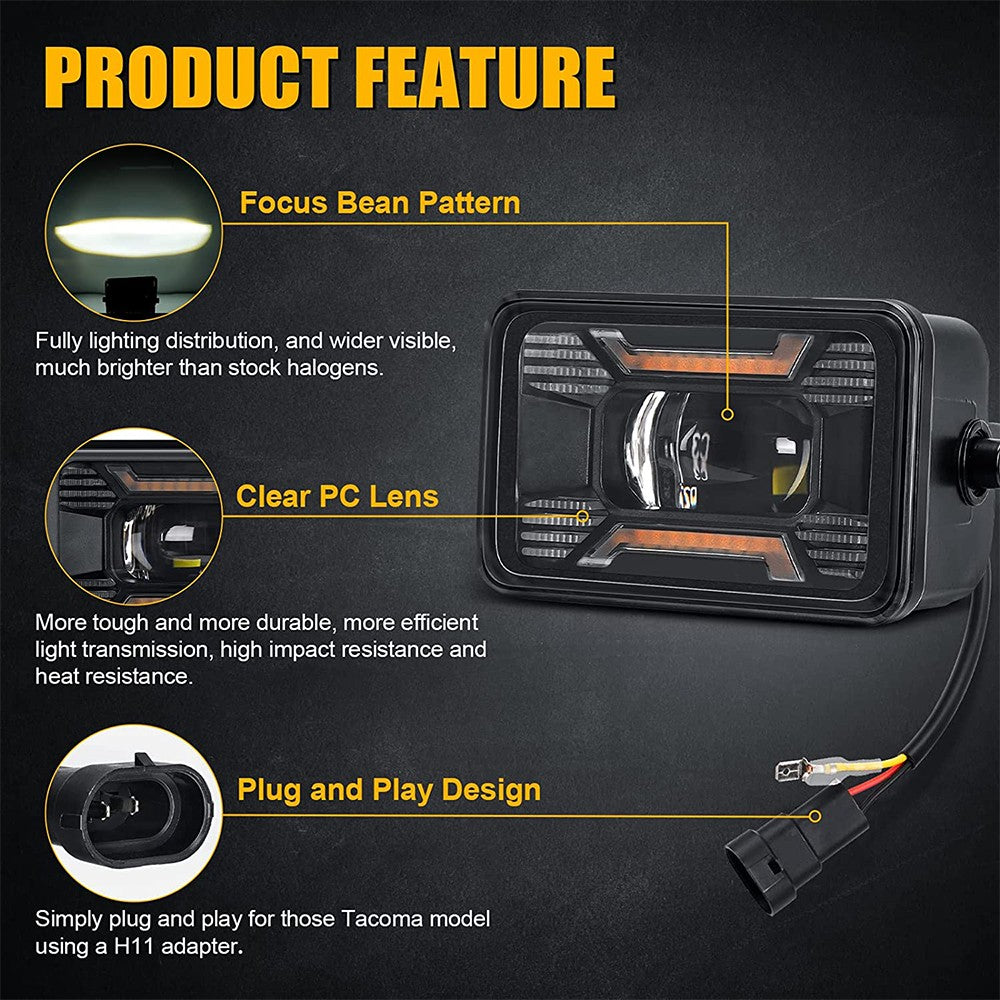 FLASHARK Ford F150 SVT Raptor 2015-2016 Dual Color Waterproof Fog Light, LED Anti Fog Lamp Before Refitting, White To Yellow, Vehicle External Parts, 1 Pair Flashark