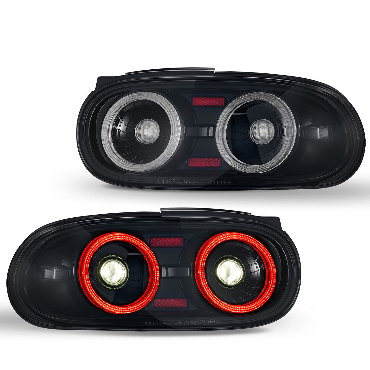 For 1990-1997 Mazda MX-5 NA Smoked LED Tail Lights Assembly Pair