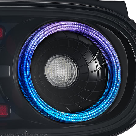 For 1990-1997 Mazda MX-5 NA Smoked RGB LED Tail Lights Assembly Pair