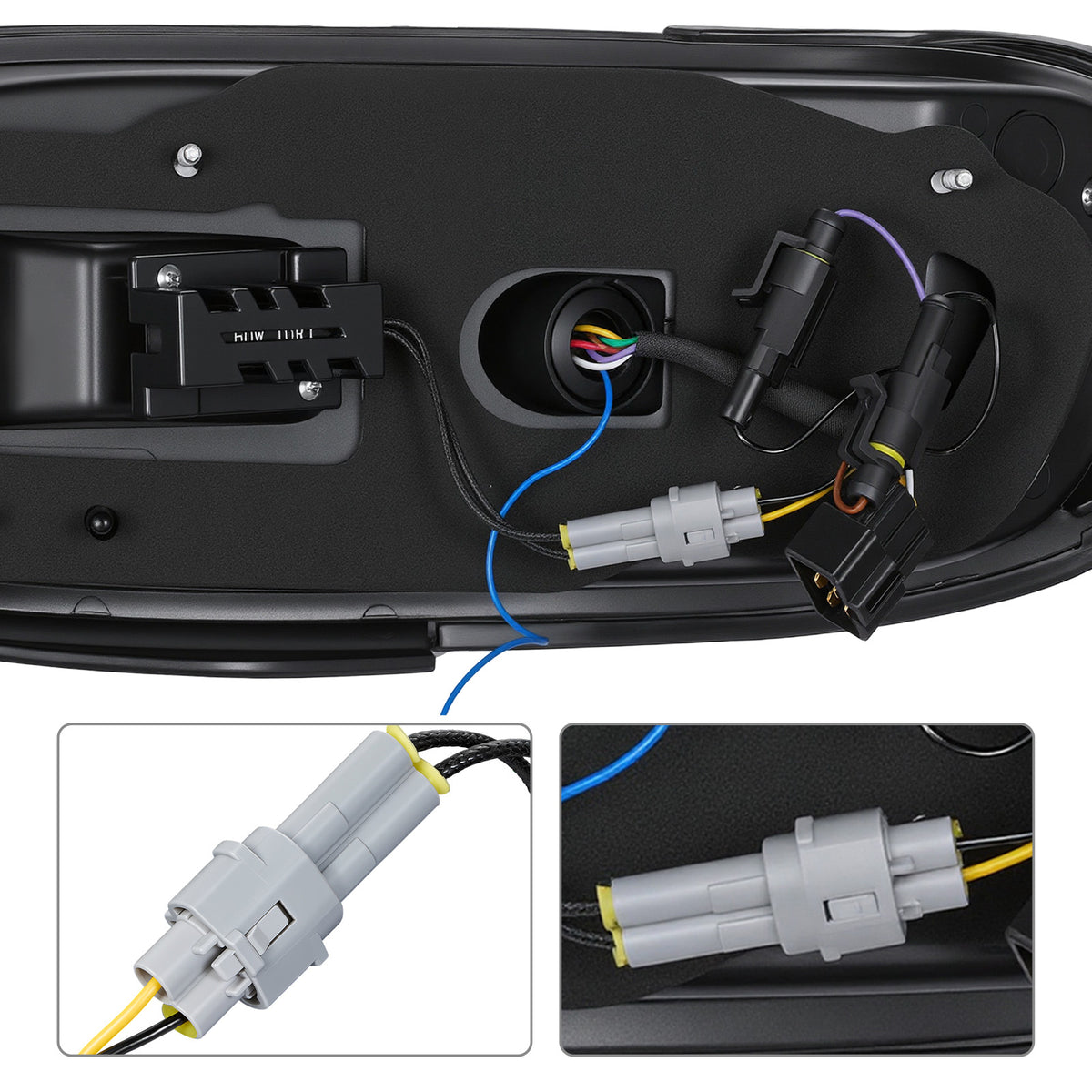 For 1990-1997 Mazda MX-5 NA Smoked RGB LED Tail Lights Assembly Pair