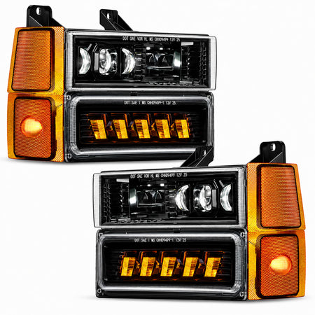 For 1994-1999 Chevy LED Headlight Assembly Pair