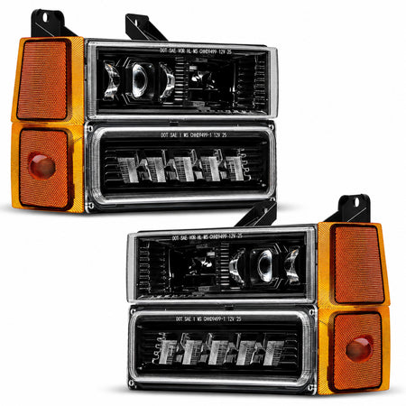 For 1994-1999 Chevy LED Headlight Assembly Pair