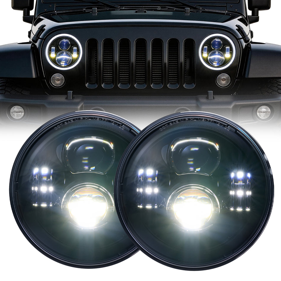For-1997-2016-Jeep-Wrangler-7-Inch-LED-Headlights-Assembly-Pair