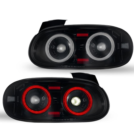 For 1998-2005 Mazda MX-5 NB Smoked LED Tail Lights Assembly Pair
