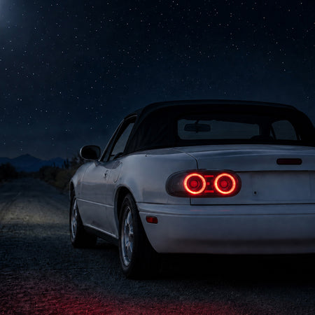 For 1998-2005 Mazda MX-5 NB Smoked RGB LED Tail Lights Assembly Pair
