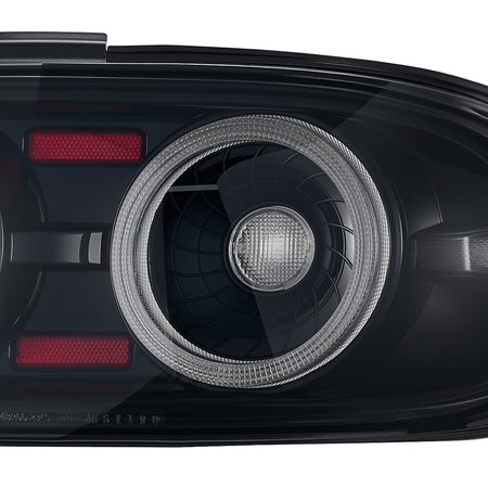 For 1998-2005 Mazda MX-5 NB Smoked RGB LED Tail Lights Assembly Pair