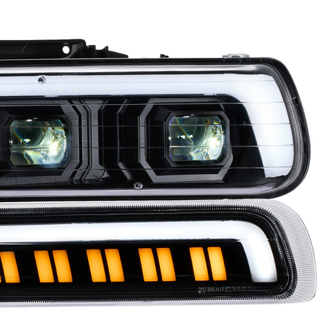For 1999-2002 Chevy Silverado 1500/2500 LED Headlights Assembly Pair