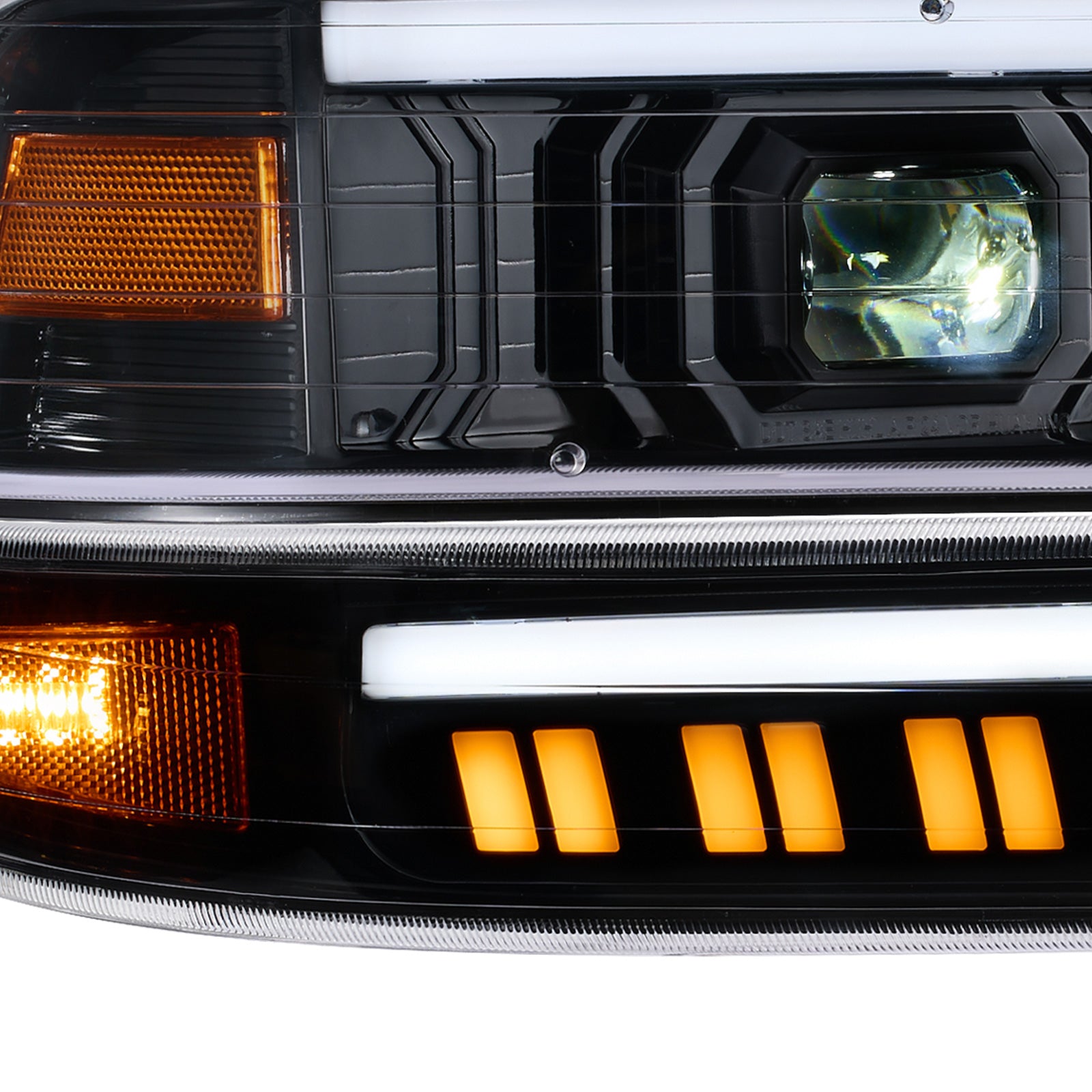 For 1999-2002 Chevy Silverado 1500/2500 LED Headlights Assembly Pair