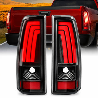 For 1999-2002 Chevy Silverado & 1999-2007 GMC Sierra LED Tail Lights Assembly Pair