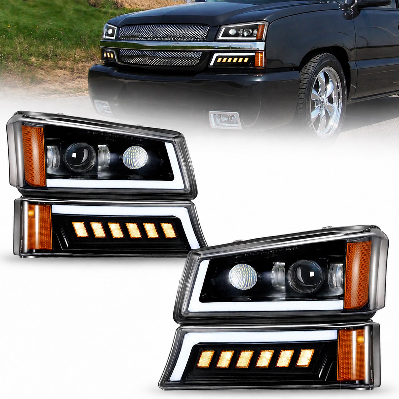 For-1999-2002-Chevy-Silverado-2000-2006-Suburban-Tahoe-LED-Headlights-Assembly-Pair-01