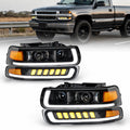 For-1999-2002-Chevy-Silverado-2000-2006-Suburban-Tahoe-LED-Headlights-Assembly-Pair