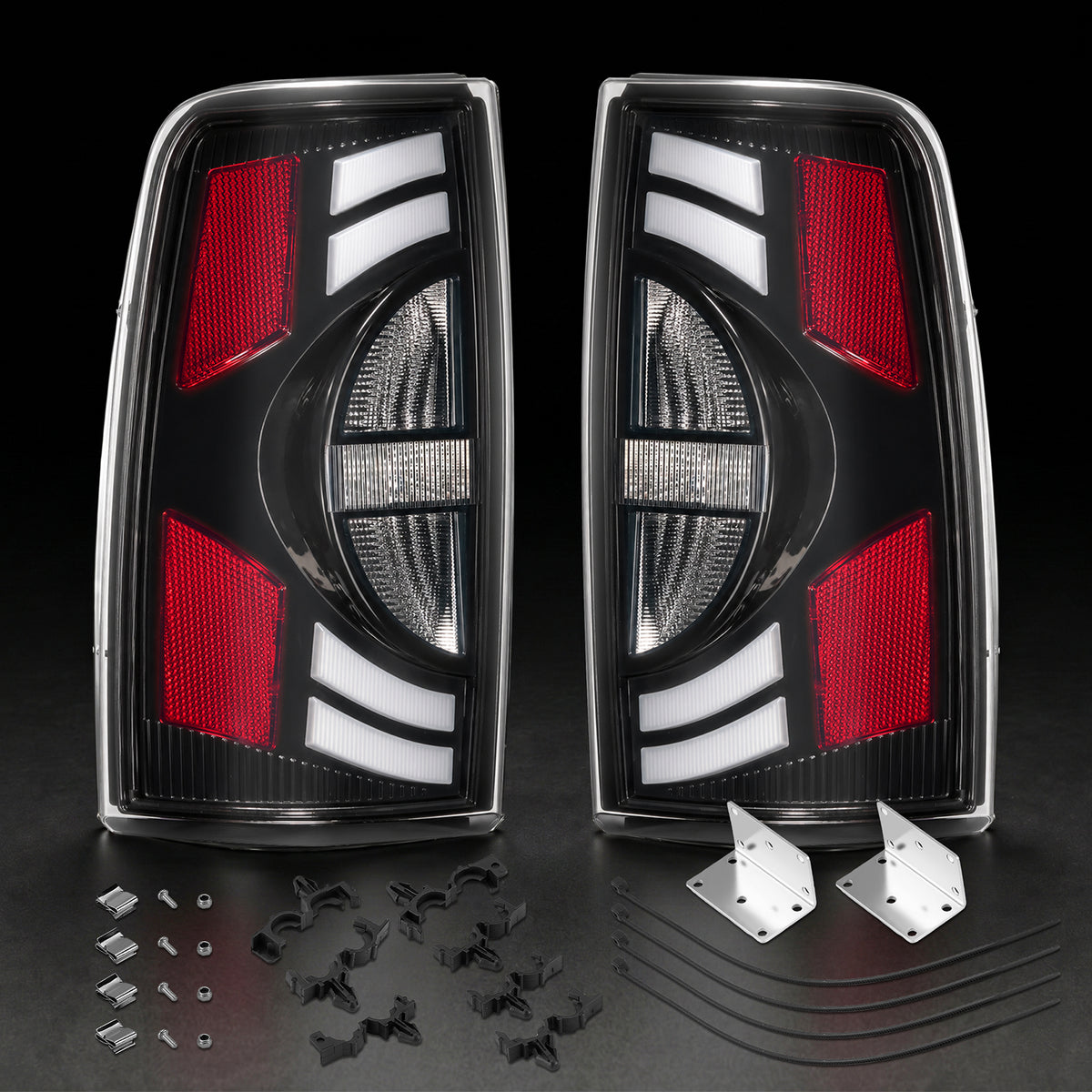 For-1999-2006-Chevrolet-Silverado-LED-Tail-Lights-Assembly-Pair