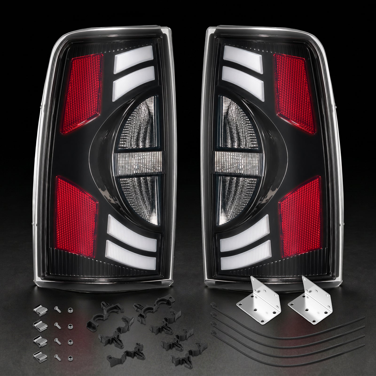 For-1999-2006-Chevrolet-Silverado-LED-Tail-Lights-Assembly-Pair