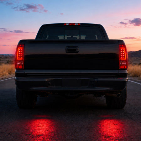 For 1999-2006 Chevy Silverado Red Lens LED Tail Light Assembly Pair
