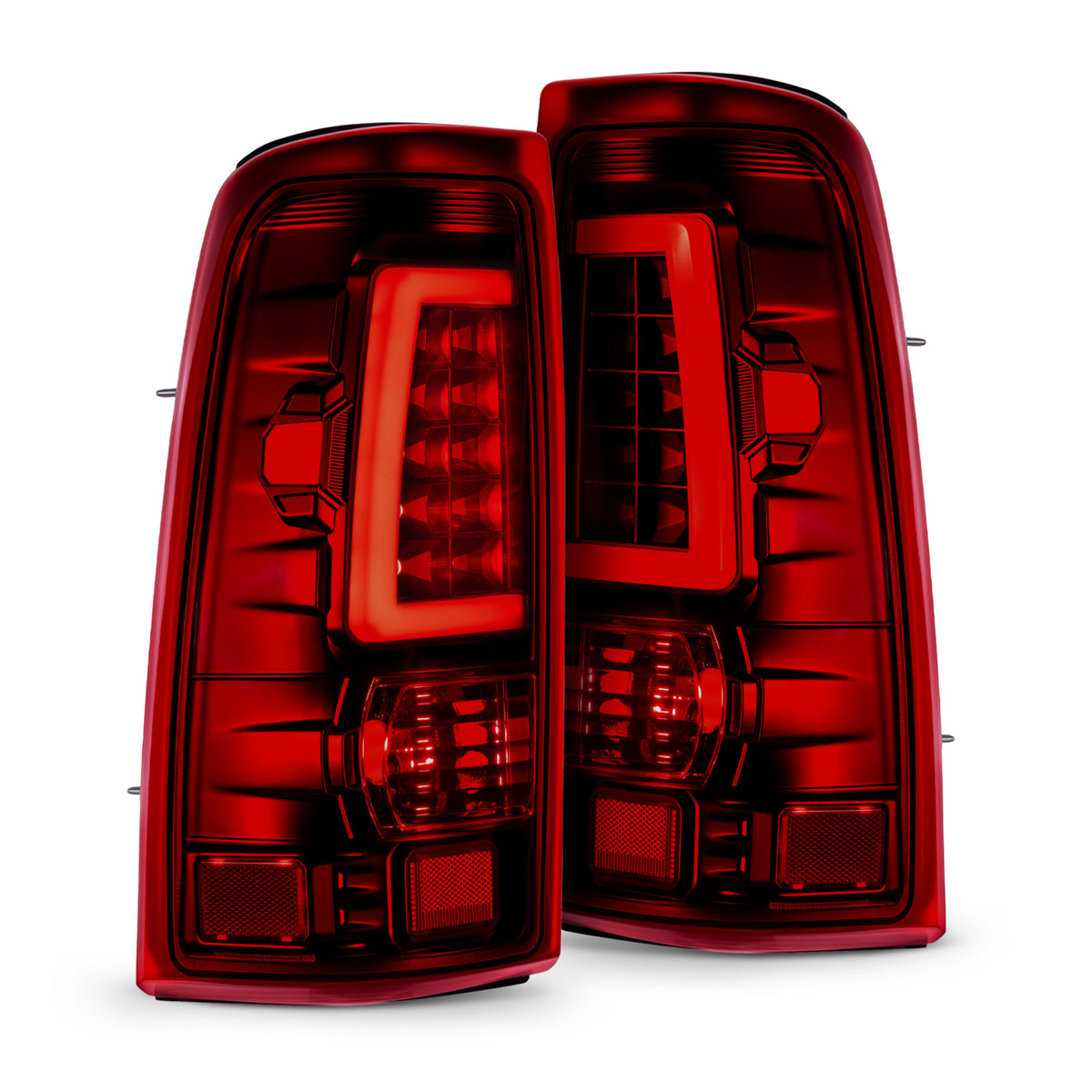 For 1999-2006 Chevy Silverado Red Lens LED Tail Light Assembly Pair