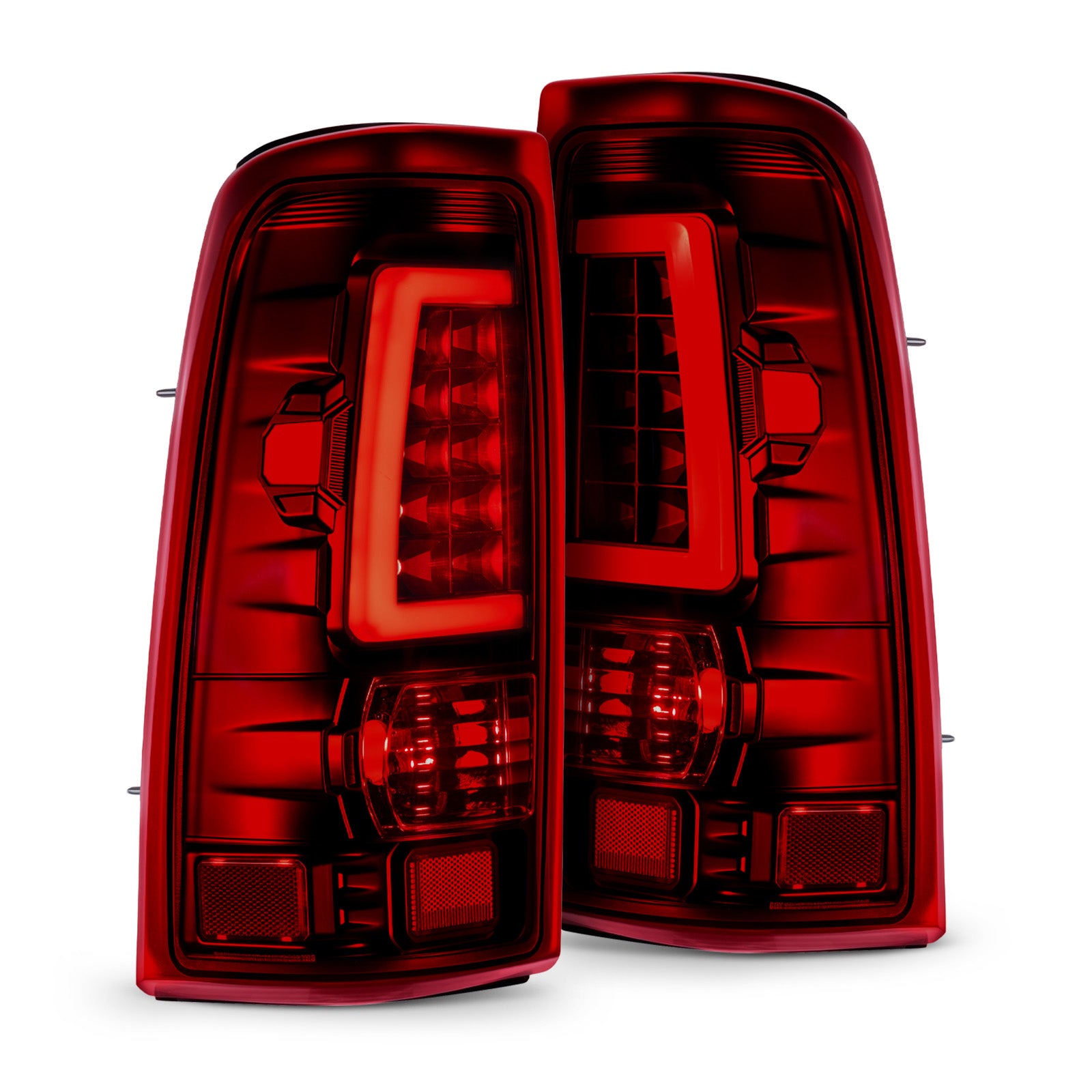 For 1999-2006 Chevy Silverado Red Lens LED Tail Light Assembly Pair