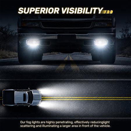 For 1999-2006 Chevy Silverado/Tahoe/Suburban LED Fog Lights Assembly Pair