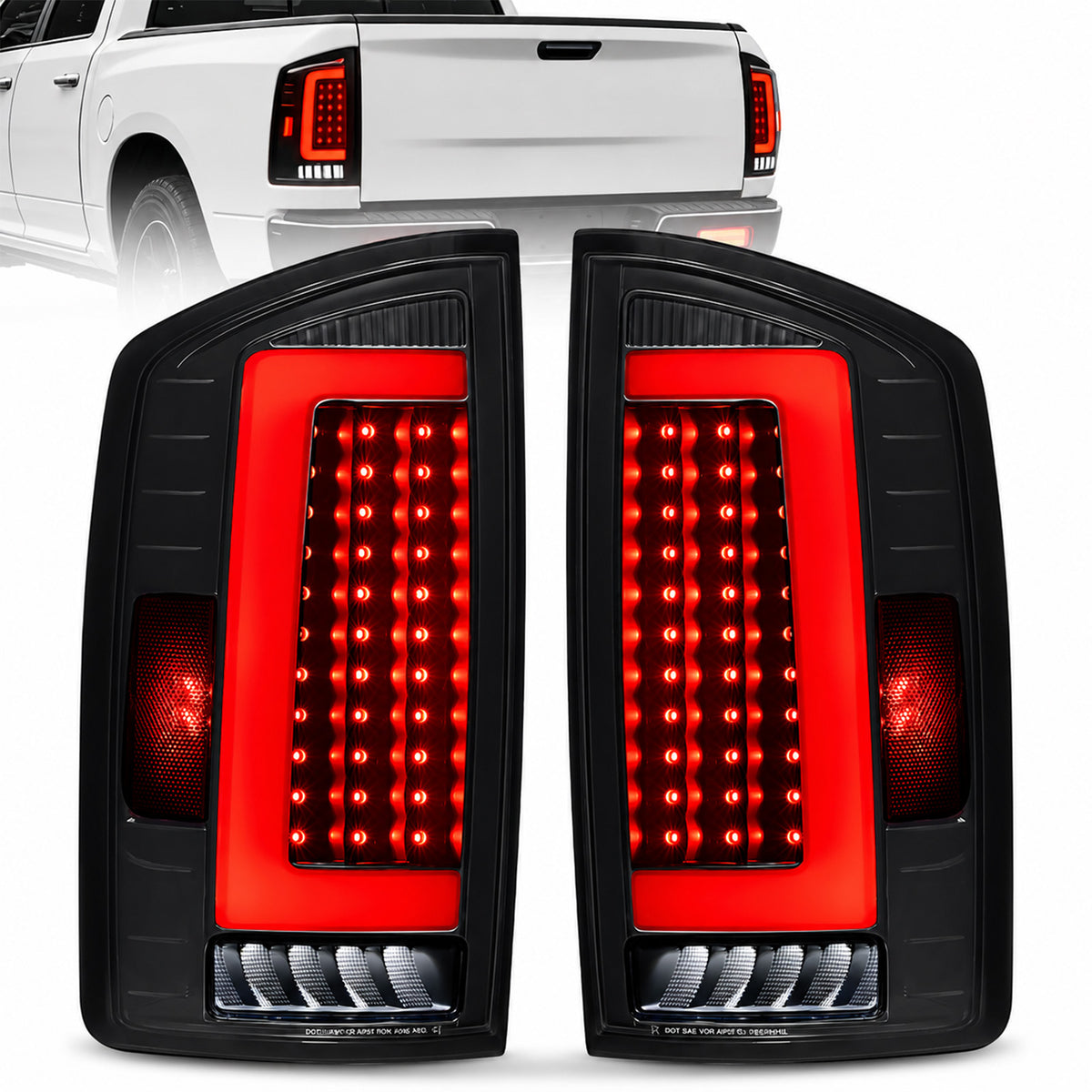 For 2002-2006 Dodge Ram 1500/2500/3500 LED Tail Light Assembly Pair