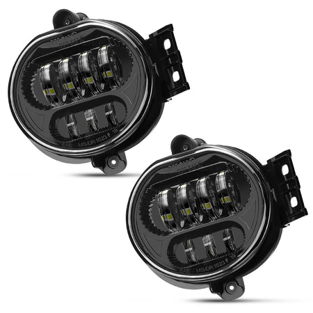 For 2002-2008 Dodge Ram 1500 Black LED Fog Lights Assembly Pair