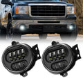 For 2002-2008 Dodge Ram 1500 Black LED Fog Lights Assembly Pair