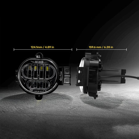 For 2002-2008 Dodge Ram 1500 Silver LED Fog Lights Assembly Pair