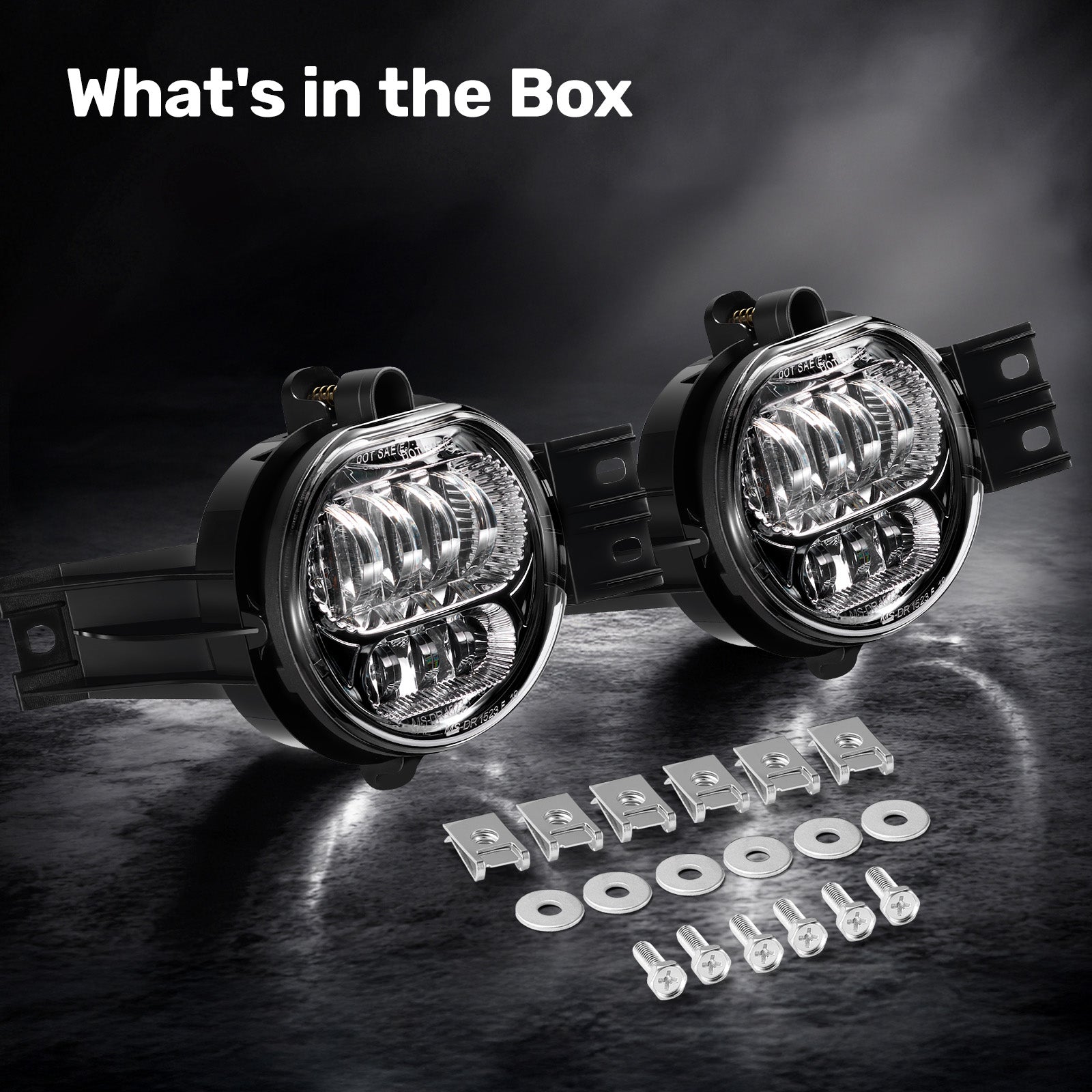 For 2002-2008 Dodge Ram 1500 Silver LED Fog Lights Assembly Pair