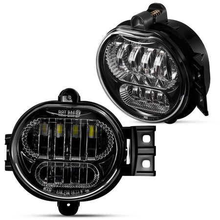 For 2002-2008 Dodge Ram 1500 Silver LED Fog Lights Assembly Pair