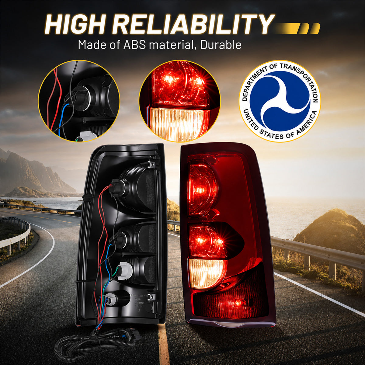 For 2003-2006 Chevy Silverado 1500/2500/3500 Tail Light Assembly Pair