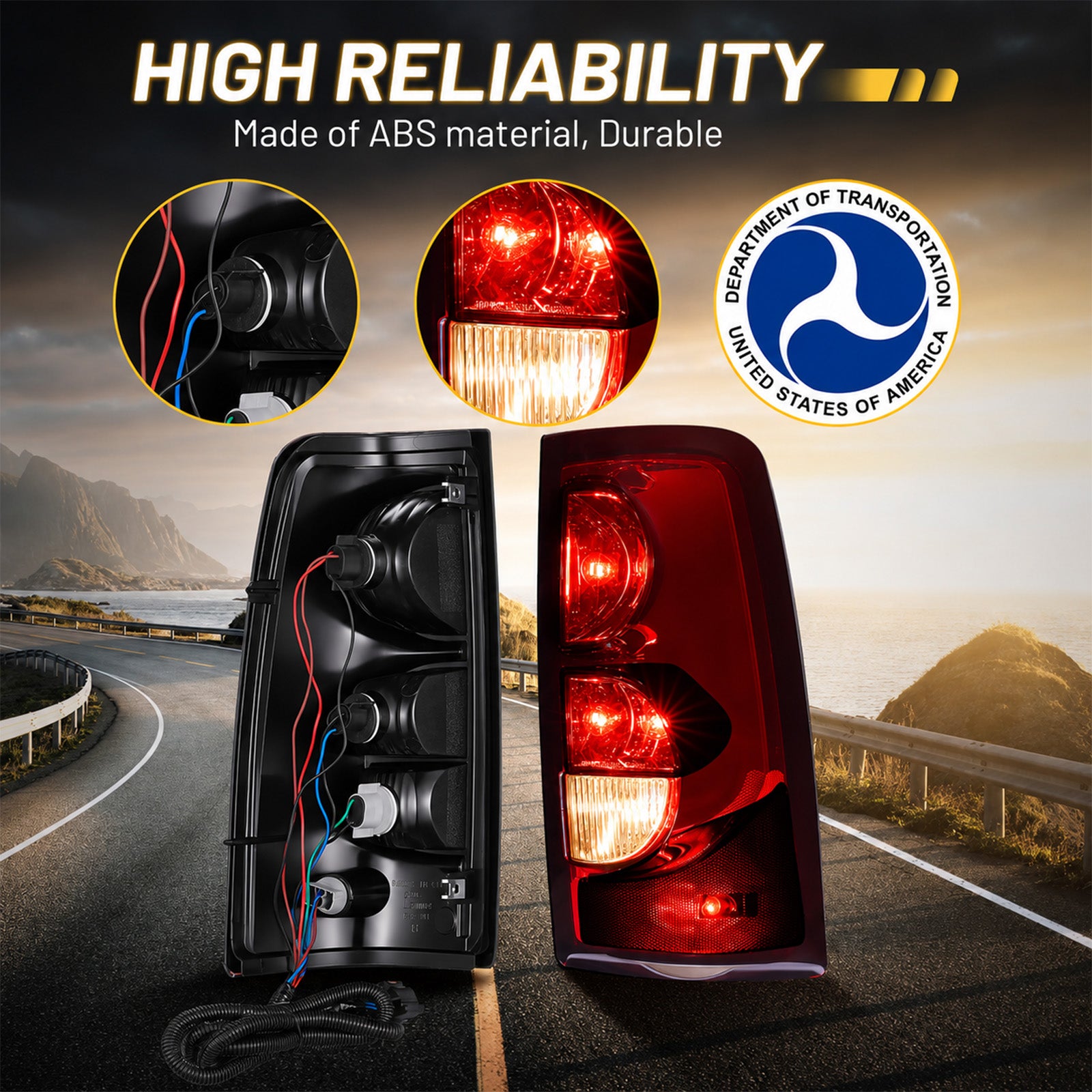 For 2003-2006 Chevy Silverado 1500/2500/3500 Tail Light Assembly Pair