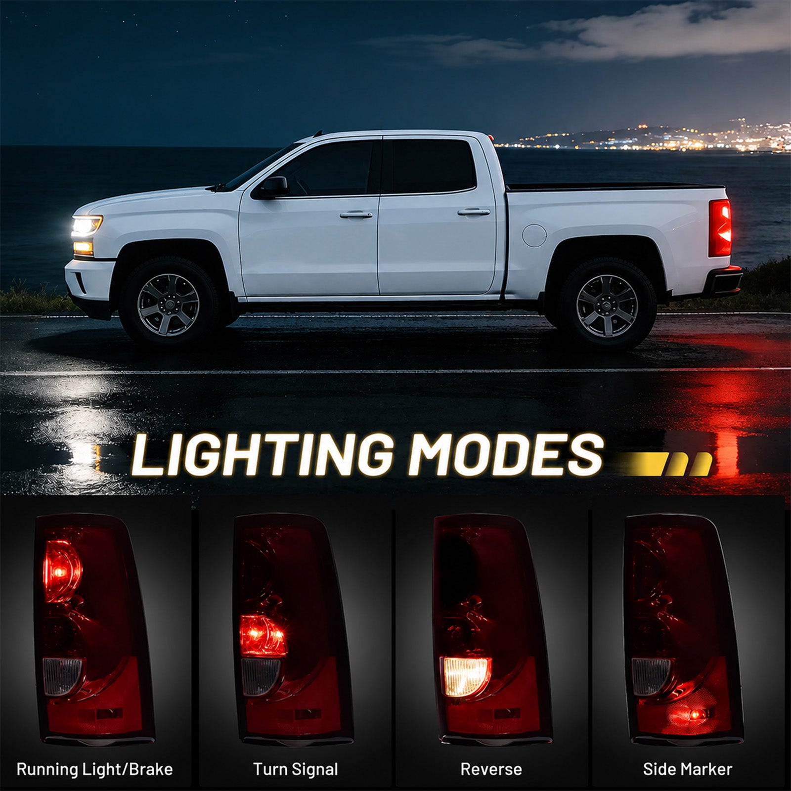 For 2003-2006 Chevy Silverado 1500/2500/3500 Tail Light Assembly Pair