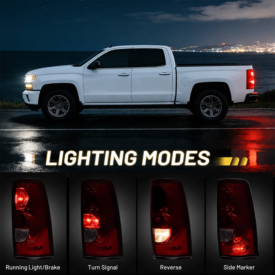 For 2003-2006 Chevy Silverado 1500/2500/3500 Tail Light Assembly Pair