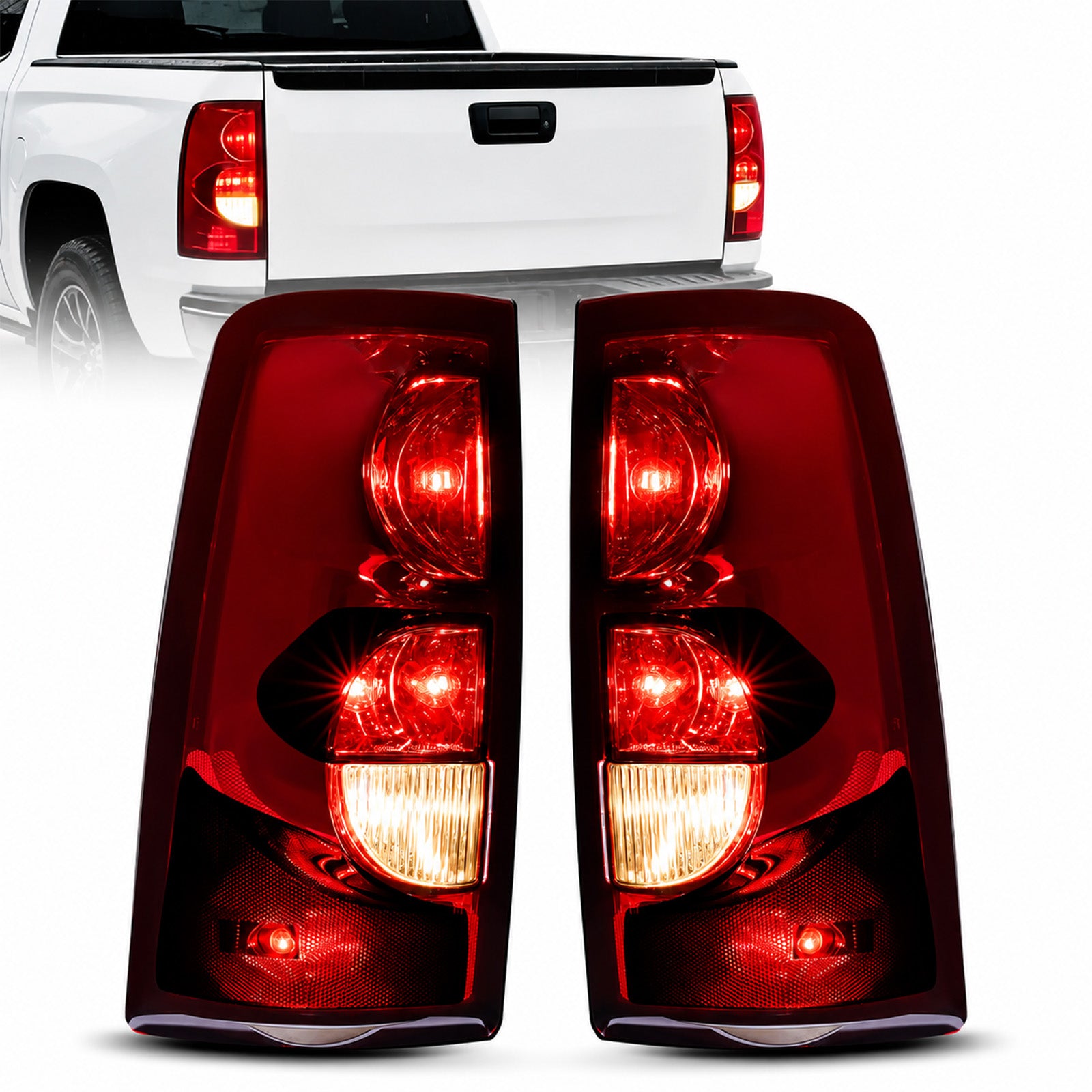 For 2003-2006 Chevy Silverado 1500/2500/3500 Tail Light Assembly Pair