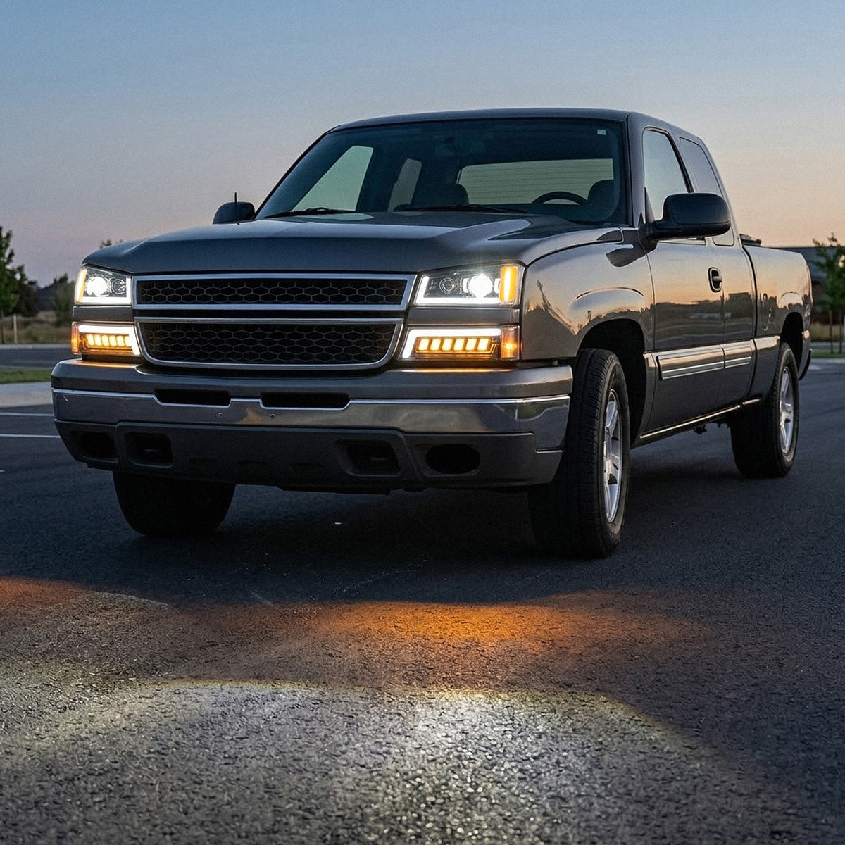 For 2003-2006 Chevy Silverado/Avalanche LED Headlights Assembly Pair